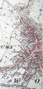 The main part of the town in 1882